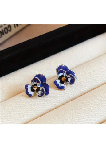 Серьги с фиолетовыми цветами, серьги с цветочками, серьги фиалки, серьги цветы, серьги анютины глазки, серьги базилики Fashion Jewelry (369724188)
