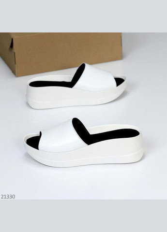 Білі шкіряні шльопанці жіночі, білі шльопки (21330) Garti Nave (295922086)