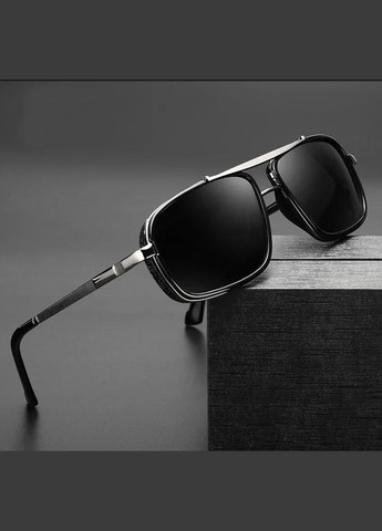 Мужские прямоугольные солнцезащитные металлические очки для повседневной носки, очки водительские для парня No Brand (326766797)