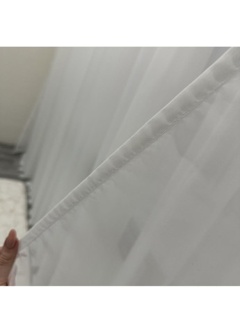 Тюль шифоновий білого кольору, готовий на тасьмі, 500х270 см - Ідеальна Легкість та Елегантність. No Brand (363834543)