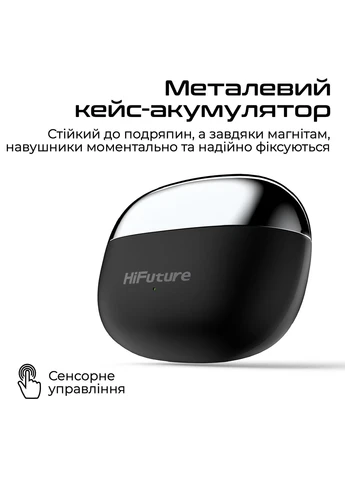Bluetooth-гарнітура Flexclip Black HiFuture (400243893)