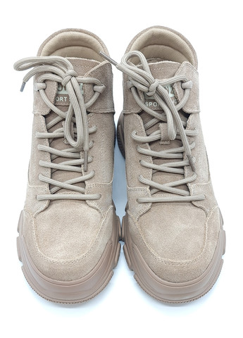 Осенние женские ботинки хаки замшевые l-11-8 23 см(р) Lonza