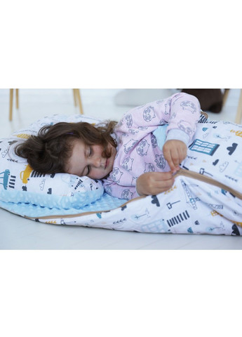 Детский спальный мешок постель для детей малышей на молнии с подушкой чехлом для хранения (479354-Prob) Машинки размер L Unbranded (317319468)