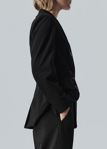 Черный женский жакет H&M однотонный - демисезонный