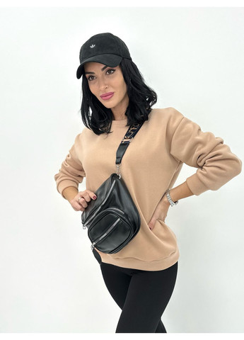 Бежевый базовый однотонный свитшот Fashion (360603350)