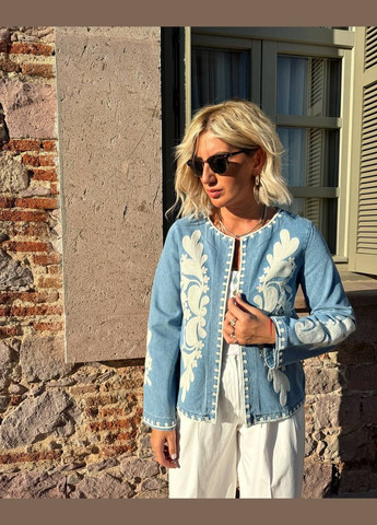 Жіноча вишиванка-жакет Чарівниця блакитна ESQ 5599 (303899016)