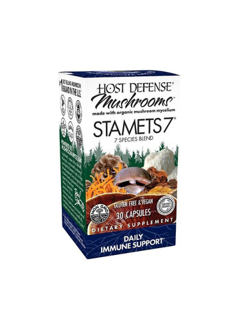 Натуральная добавка Stamets 7, 30 вегакапсул Host Defense (324608067)