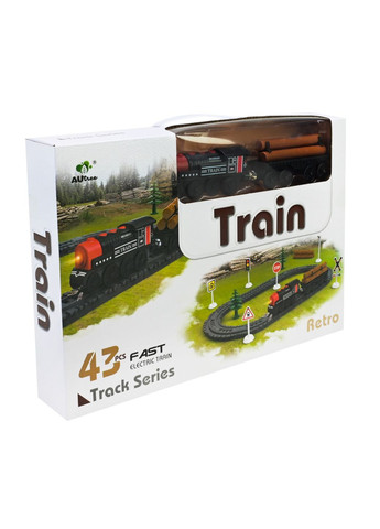 Детская железная дорога с поездом на магнитах, 43 элемента, работает на батарейках - No Brand AU6888 (371926852)