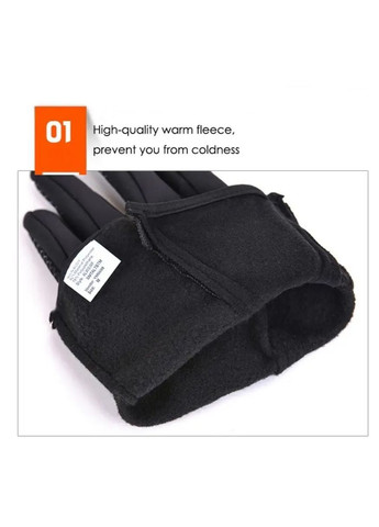 Тактичні військові рукавички чорні L, сенсорні зимові, теплі універсальні рукавиці для активного використання No Brand (362961359)