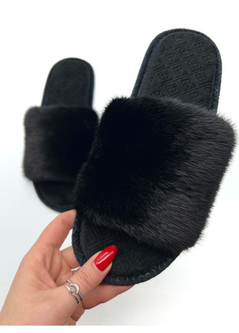 Черные домашние тапочки Family Story