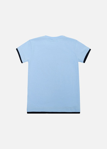 Блакитна літня футболка для хлопчика колір блакитний цб-00223105 Galilatex