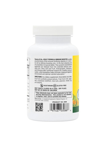 Комплекс для Поддержки Иммунной Системы, Source of Life,, 90 таблеток Natures Plus (326054195)