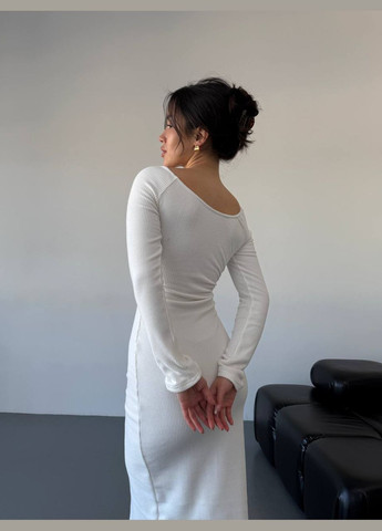 Молочна ділова, кежуал, вечірня елегантна жіноча сукня футляр No Brand однотонна