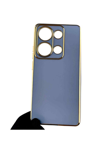 Чехол для Redmi Note 13 Pro 4G женский с золотой окантовкой на сяоми редми нот 13 про 4г синий Xiaomi (366019274)