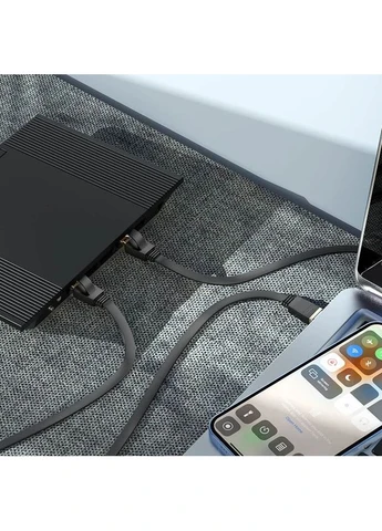 Патч-корд US07 General Cat 6 U/UTP Pure Copper Flat Network Cable 5m Black (780706) [149274] Hoco (401596376)