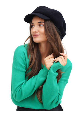 Кепка женская восьмиклинка тёмно-синяя шерстяная VECONS Восьмиклинка — додає об'єму та стильності (319170492)