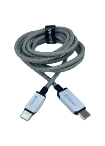 Кабель USB Type-C to Type-C CC12 60W PD (2м) з дисплеєм — Швидка зарядка та передача даних Veron (381536163)