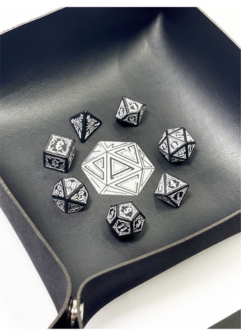 Настольная игра Лоток для кубиков D20 черный Dice Tray Планета ігор (372480381)