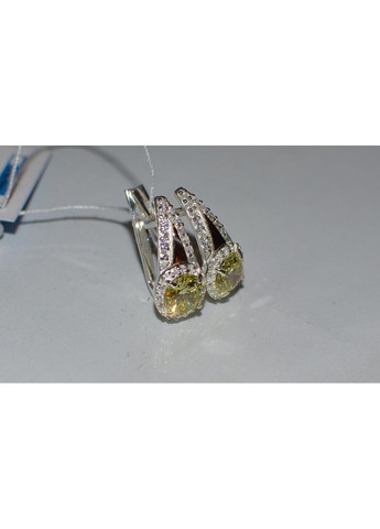 Срібні сережки з золотими напайками Silver Style (367112767)