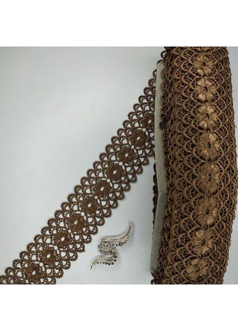 (1 метр) Кружево макраме 6,5 см цвет - коричневый (08М-Y11560-4) Plus-plus (352749572)
