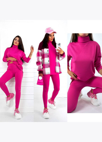 Жіночий костюм лосини та кофта колір малина р.42/44 449990 New Trend (282927911)