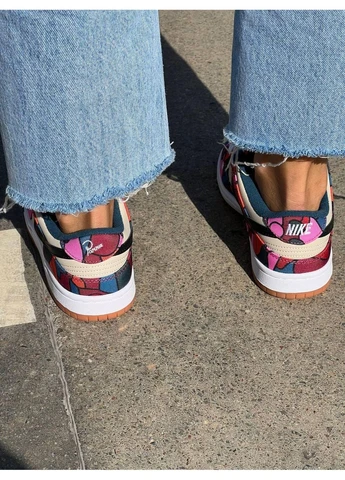 Комбіновані кросівки чоловічі nike dunk low abstract art найк данк демісезон No Brand
