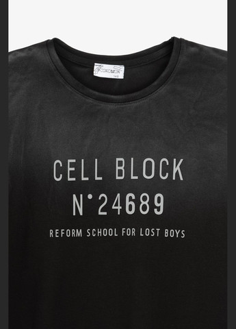 Чорна літня футболка з принтом для хлопчика 251032 152 см shop (2000990975959) Benini