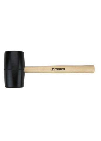 Гумова киянка (335 мм, 63 мм, 680 г) з дерев'яною ручкою (22676) Topex (263434577)