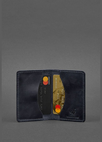 Шкіряний кард-кейс (візитниця) 6.0 синій Crazy Horse (A-026162) BlankNote (328444903)