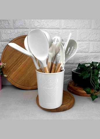 Набір білого силіконового приладдя 12 предметів Kitchen Set Kitchen Art (303212700)