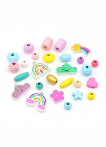 Набір бусин для браслетів, набір для творчості з намистин, подарунковий набір для дівчаток Веселка No Brand (344573519)