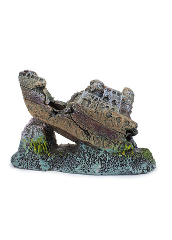 Аквариумный декор, кораблекрушение, 9x4,5x6см Happet (360245389)