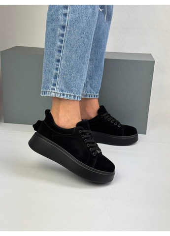 444 Кросівки Замшеві Чорні Hengji чорні демісезони (346430791)