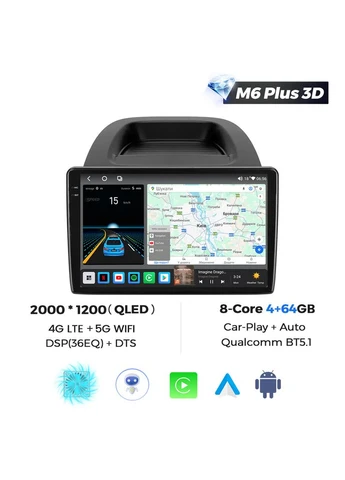Штатна магнітола M6 Plus Ford EcoSport (2017-2021) M6 Plus 360° 2k 4Gb+64Gb CarPlay QleD Mekede (384274408)
