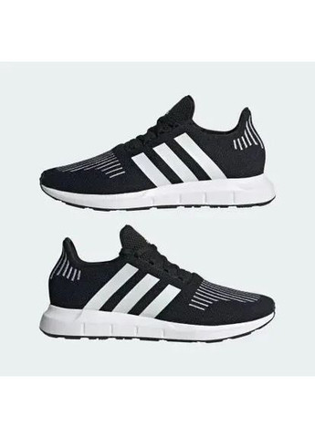 Чорно-білі Осінні чоловічі кросівки ie7474 спортивні чорного кольору adidas Swift Run 1.0