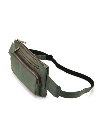 Поясна шкіряна сумка бананка RE-8137-4lx бренд зелена TARWA (298920944)