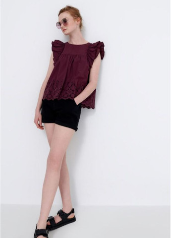 Бордова блуза весняно-літня House