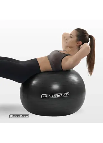 Фитбол BalanceBall 85 см черный (гимнастический мяч для фитнеса, упражнений и тренировок) EasyFit (406997239)