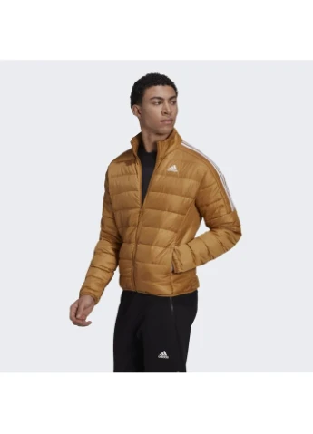 Коричнева куртка essentials down jacket brown hk4646 adidas
