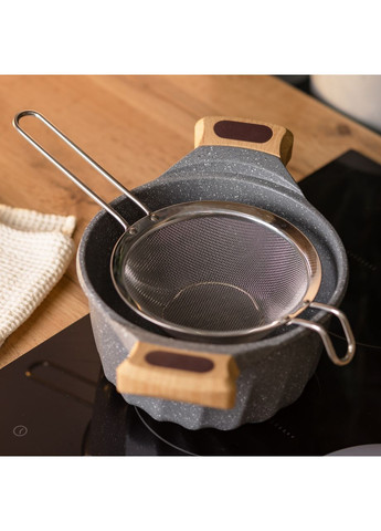 Дуршлаг-сито с ручкой 18 см мелкоячеистая сетка из нержавеющей стали (A-033446) Zhongjing (362210582)