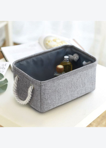 Ящик для зберігання з ручками MVM Сірий (TH-12 S GRAY) МВМ (365280718)