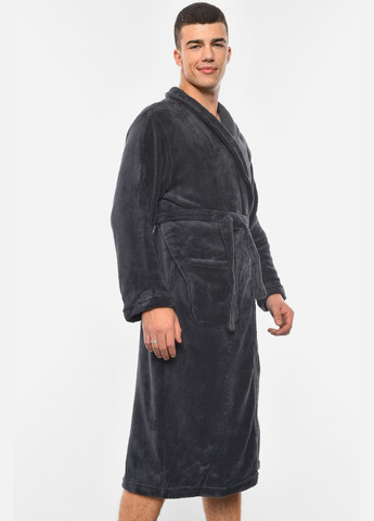 Халат чоловічий махровий сірого кольору Let's Shop (307008940)