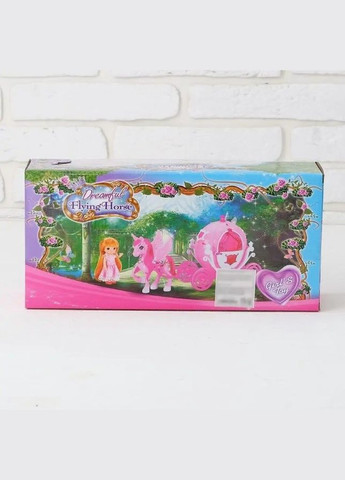 Детская игрушка "Экипаж Карета-тыква с куклой" № JHD289F-4 розовая Shantou (348108993)