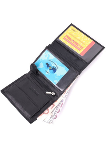 Мужской кожаный бумажник 9,3х12х2 см st leather (288047627)