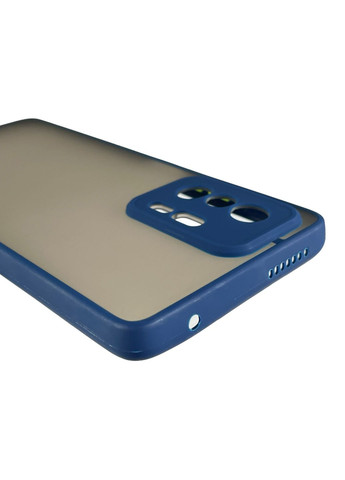 Чехол для 11T противоударный матовый с высокими бортами с защитой камеры на сяоми 11т тёмно-синий Xiaomi (366023397)
