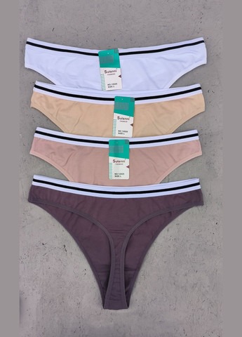 Набір 4 шт якісні бавовняні трусики стрінги Sulanni (334884367)
