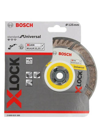 Алмазный диск XLOCK Standard for Universal (125х22.23 мм) круг отрезной универсальный (23205) Bosch (267819135)