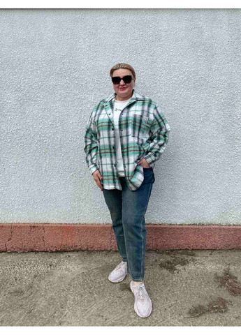 🔲Жіноча подовжена сорочка oversize з турецького кашеміру | Розмірна сітка в описі Vione (368708742)