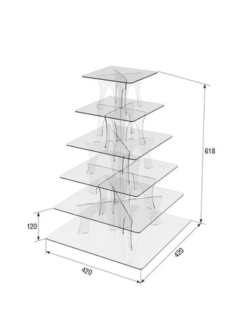 Підставка під торти і для кенді бару на 6 ярусів Ekostar (368307006)