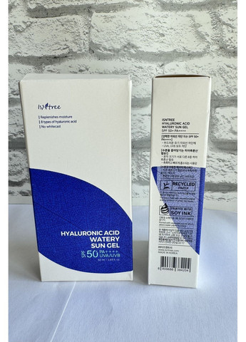 Hyaluronic Acid Watery Sun Gel SPF50+ Сонцезахисний крем — гель із гіалуроновою кислотою для обличчя 50ml IsnTree (369569463)
